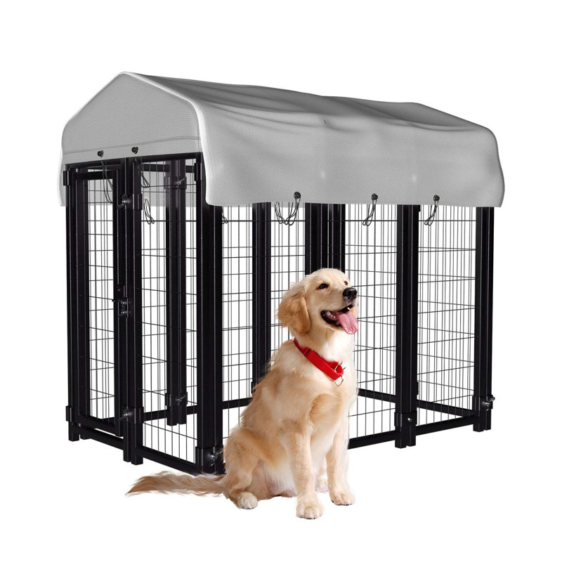Homy Grigio Heavy Duty Large Outdoor Dog Pen Playpen Yard